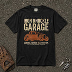 Iron Knuckle Garage Auto Service Tee - Road Muse