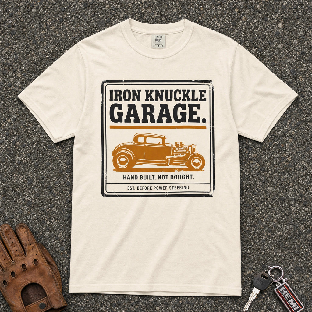 Iron Knuckle Garage Rat Rod Tee - Road Muse