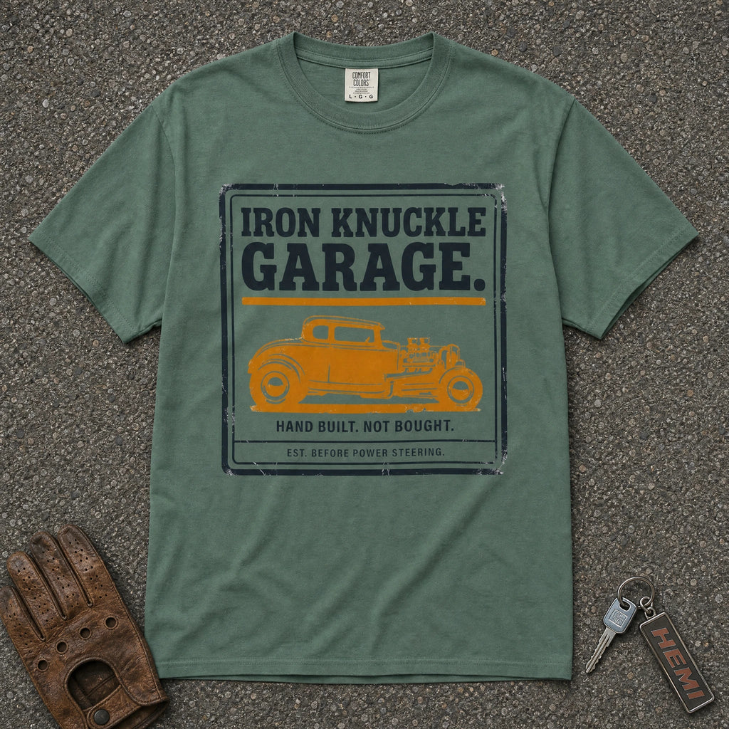 Iron Knuckle Garage Rat Rod Tee - Road Muse