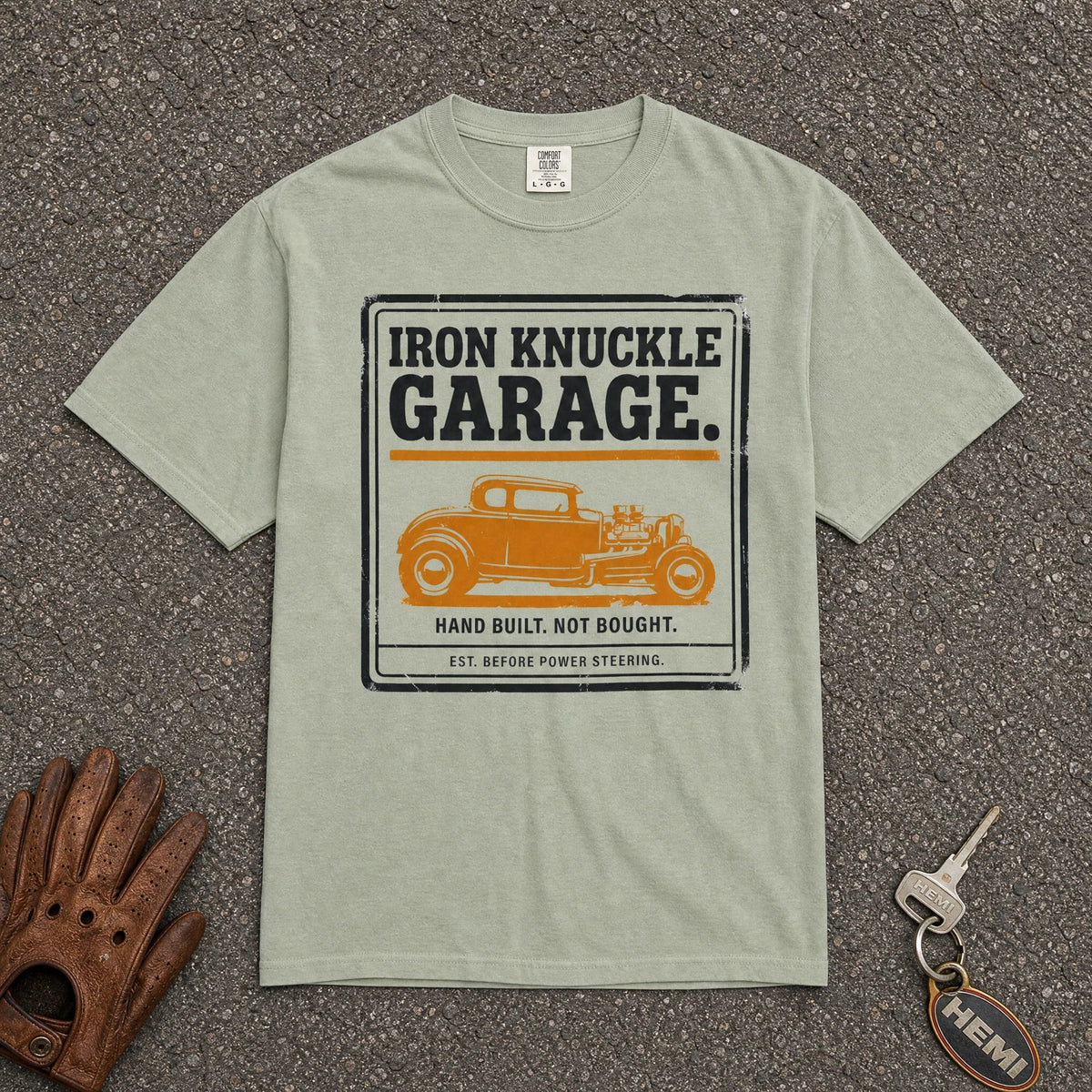 Iron Knuckle Garage Rat Rod Tee - Road Muse