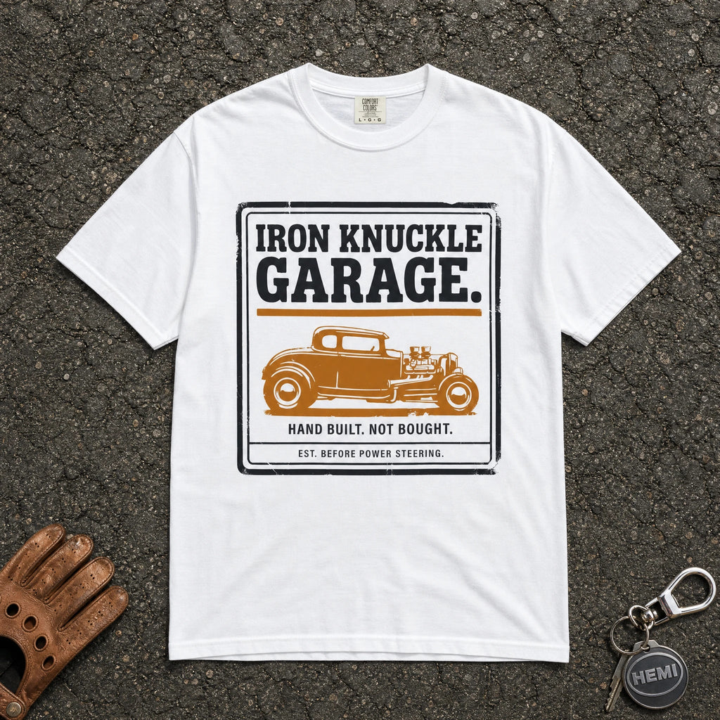 Iron Knuckle Garage Rat Rod Tee - Road Muse