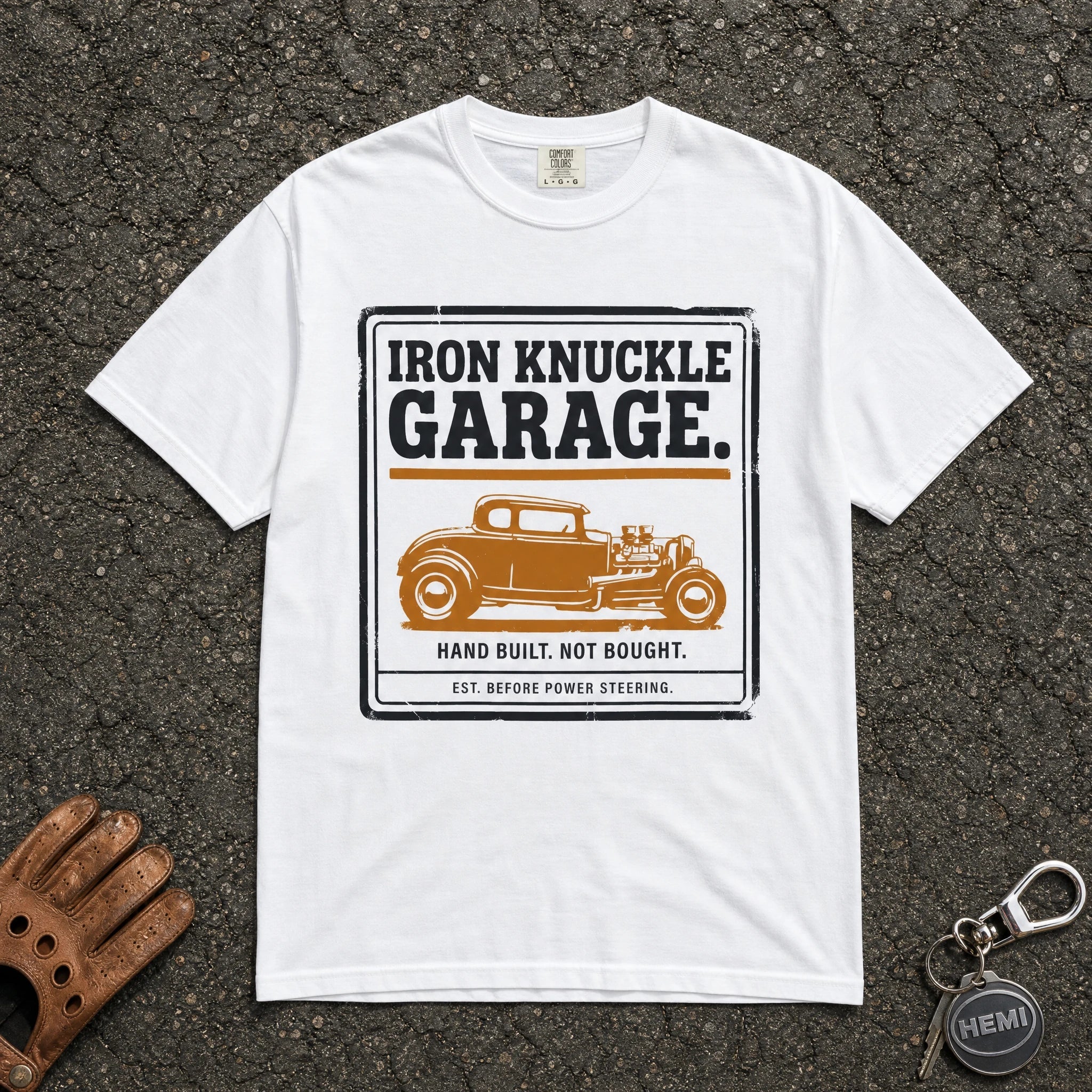 Iron Knuckle Garage Rat Rod Tee - Road Muse