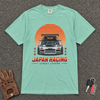 island reef japan racing skyline tee — vintage jdm car silhouette comfort colors shirt