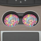 Kawaii Shock Anime Face Car Coasters Set - Road Muse