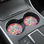 Kawaii Shock Anime Face Car Coasters Set - Road Muse