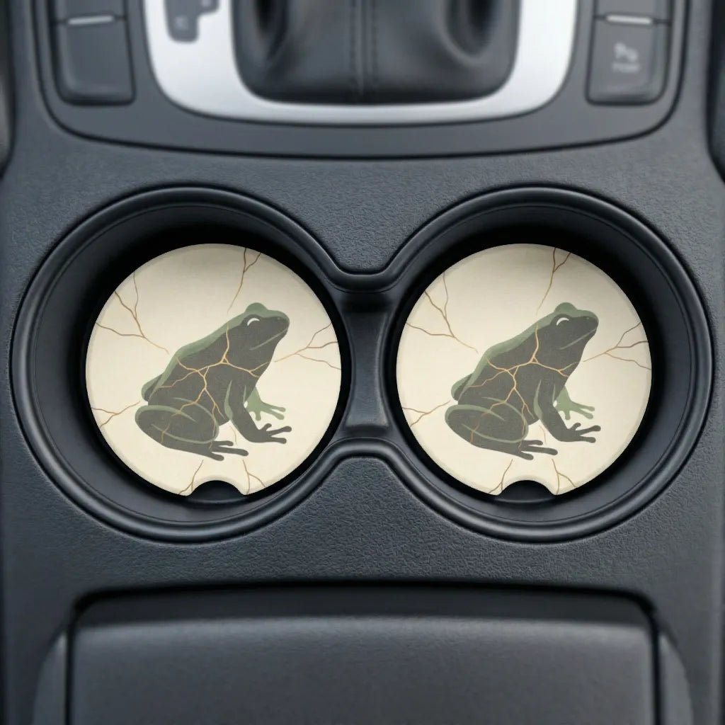 Kintsugi Frog Car Coasters Set - Road Muse