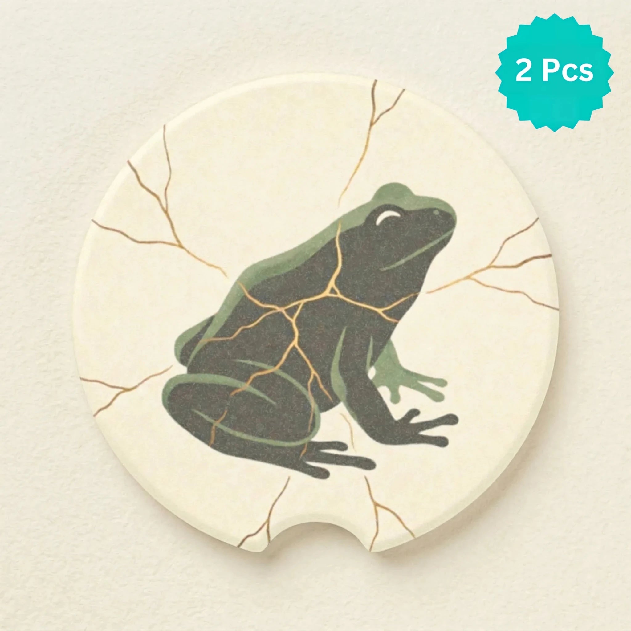 Kintsugi Frog Car Coasters Set - Road Muse