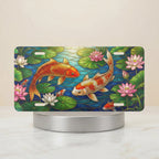 Koi Fish Pond Vanity Plate - Road Muse