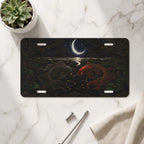 Koi Fish Yin Yang Crescent Moon Vanity Plate - Road Muse