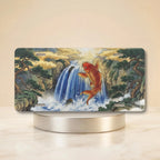 Koi Jumping Waterfall Vanity Plate - Road Muse