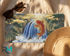 Koi Jumping Waterfall Vanity Plate - Road Muse
