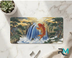Koi Jumping Waterfall Vanity Plate - Road Muse
