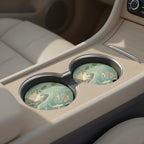 Koi Pond Cat Car Coasters Set - Road Muse