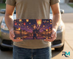 Lantern Festival Night Sky Vanity Plate - Road Muse