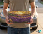 Lavender Field Sunset Vanity Plate - Road Muse