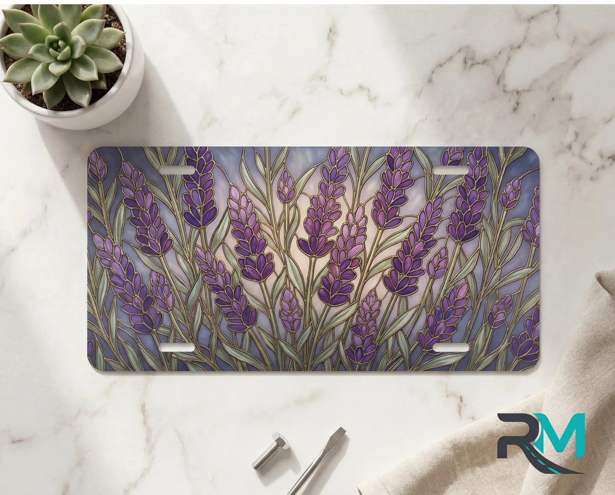Lavender Field Vanity Plate - Road Muse