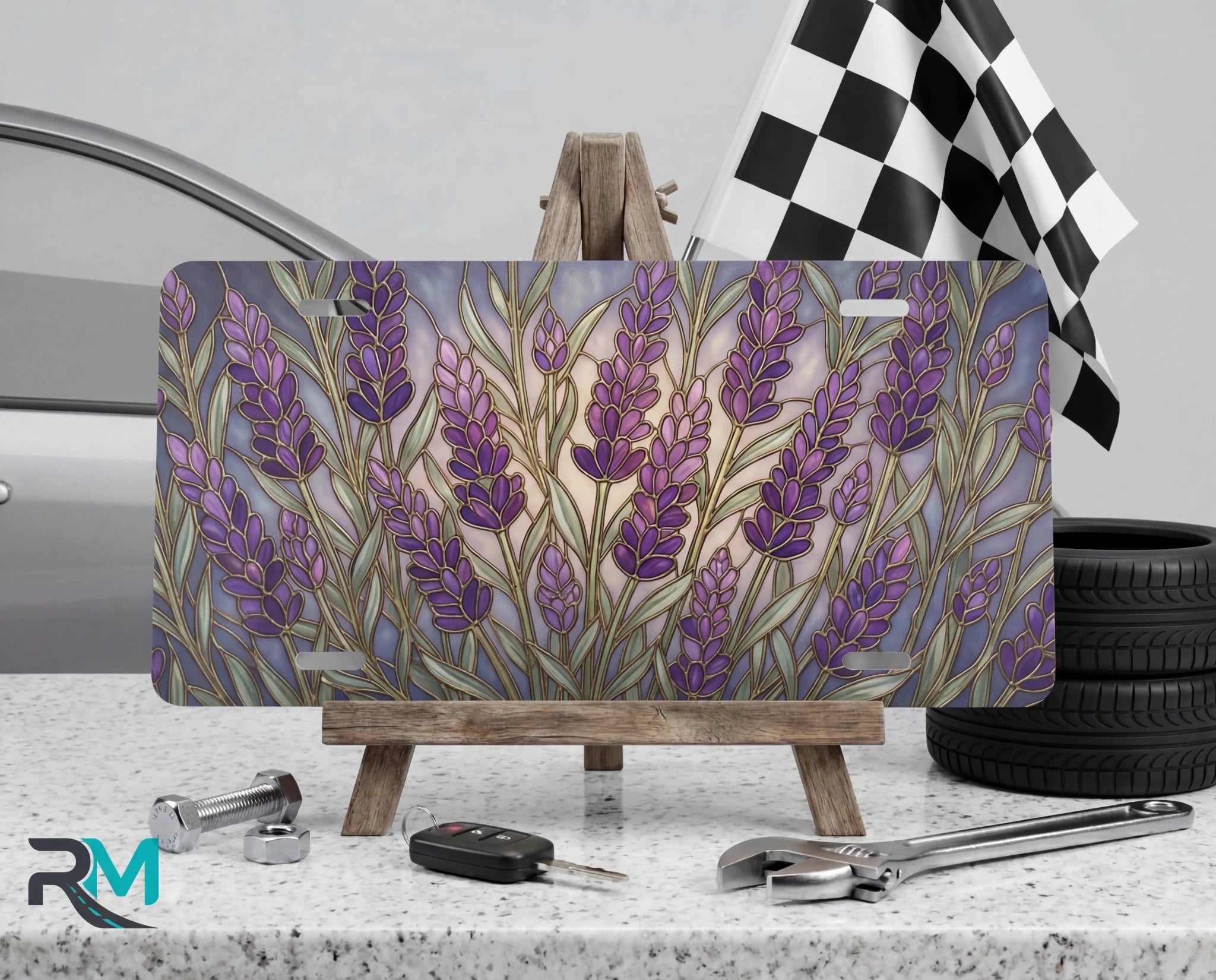 Lavender Field Vanity Plate - Road Muse