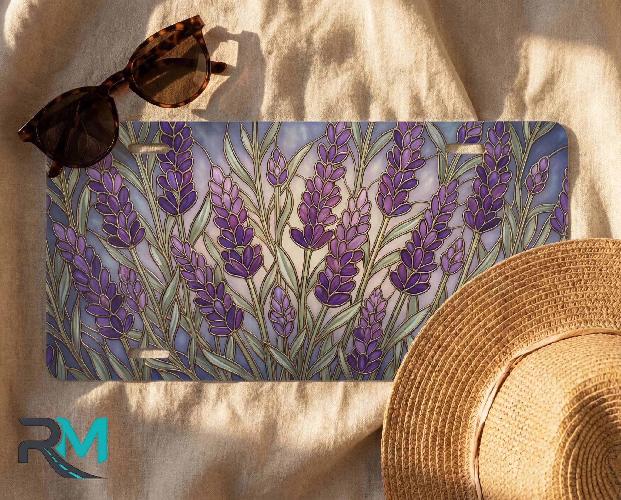 Lavender Field Vanity Plate - Road Muse