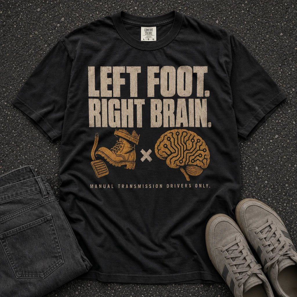 Left Foot Right Brain Manual Tee - Road Muse