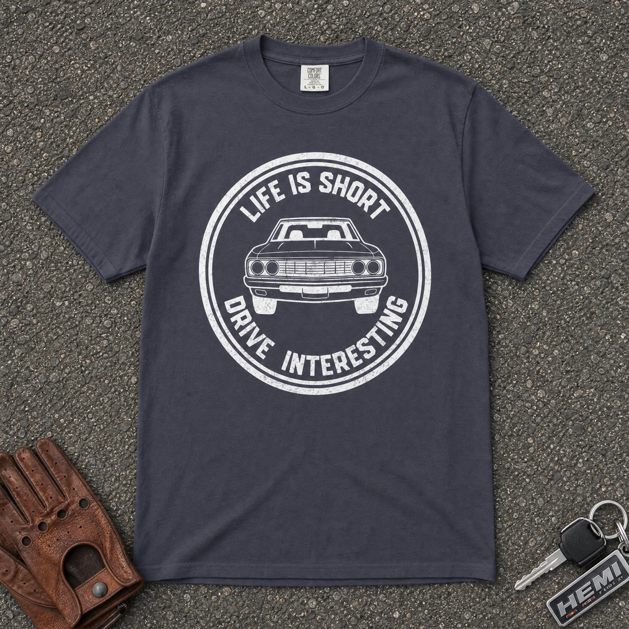 Life Is Short Drive Interesting Tee - Road Muse
