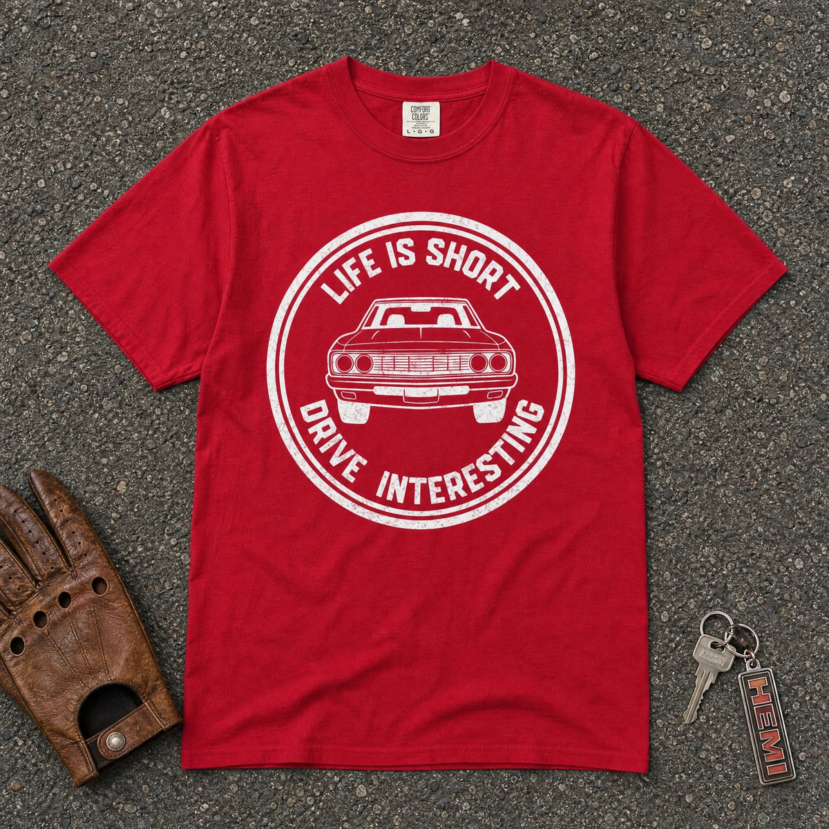Life Is Short Drive Interesting Tee - Road Muse