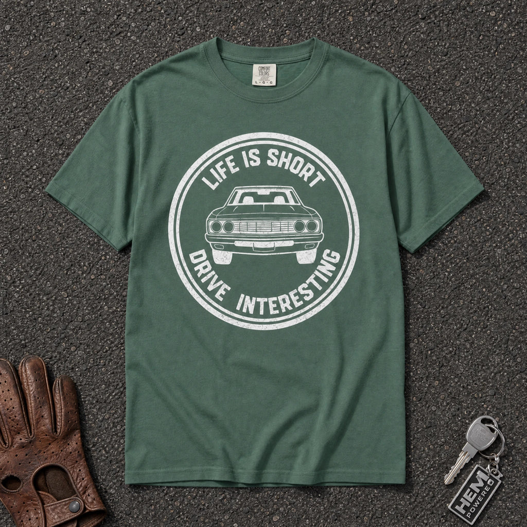 Life Is Short Drive Interesting Tee - Road Muse