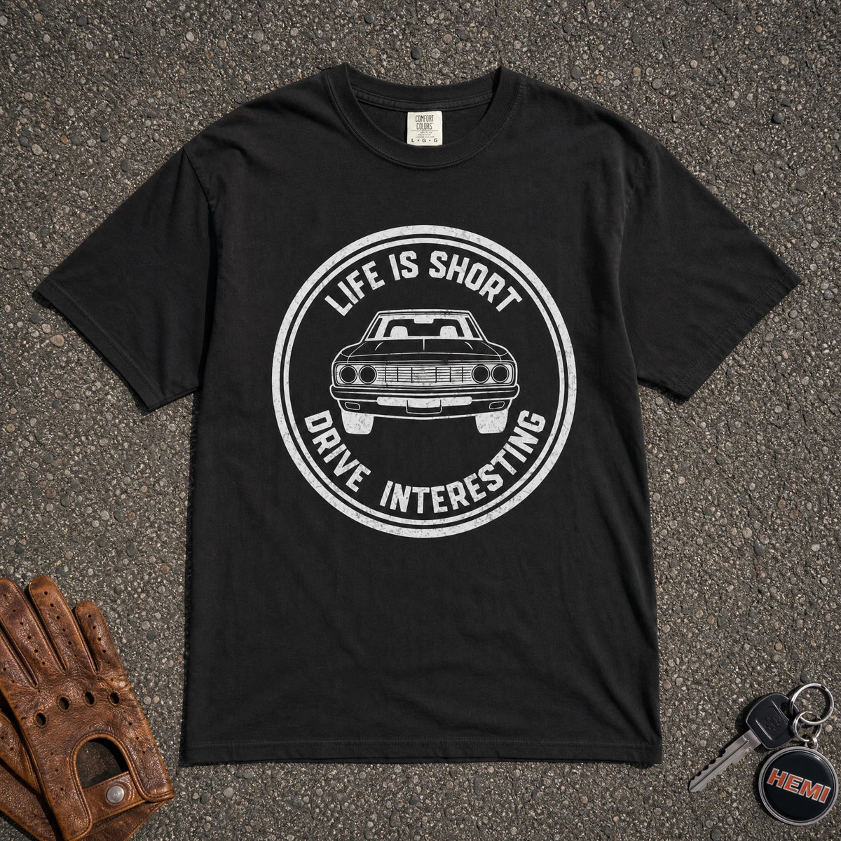 Life Is Short Drive Interesting Tee - Road Muse
