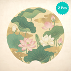 Lotus Pond Car Coasters Set - Road Muse