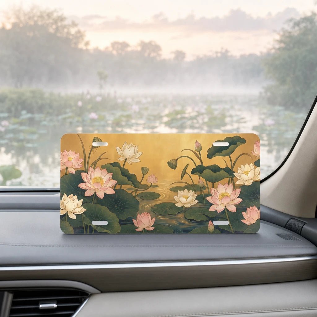 Lotus Pond Vanity Plate - Road Muse