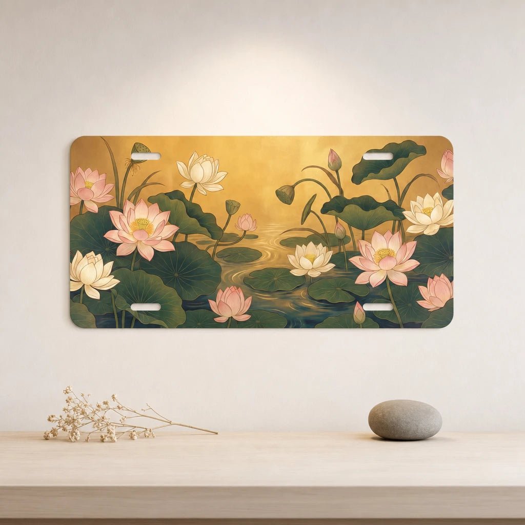 Lotus Pond Vanity Plate - Road Muse
