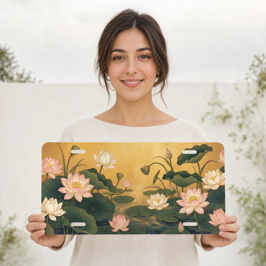 Lotus Pond Vanity Plate - Road Muse