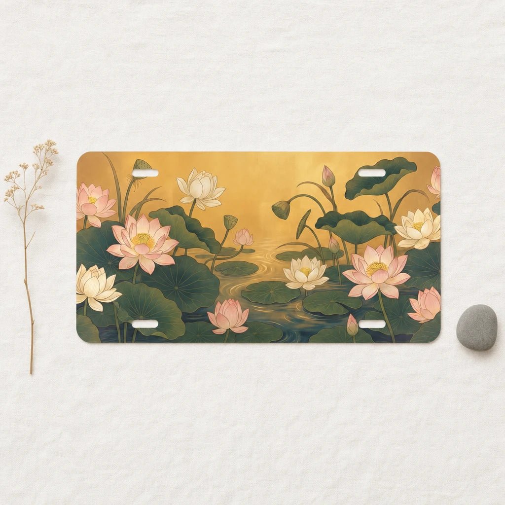Lotus Pond Vanity Plate - Road Muse