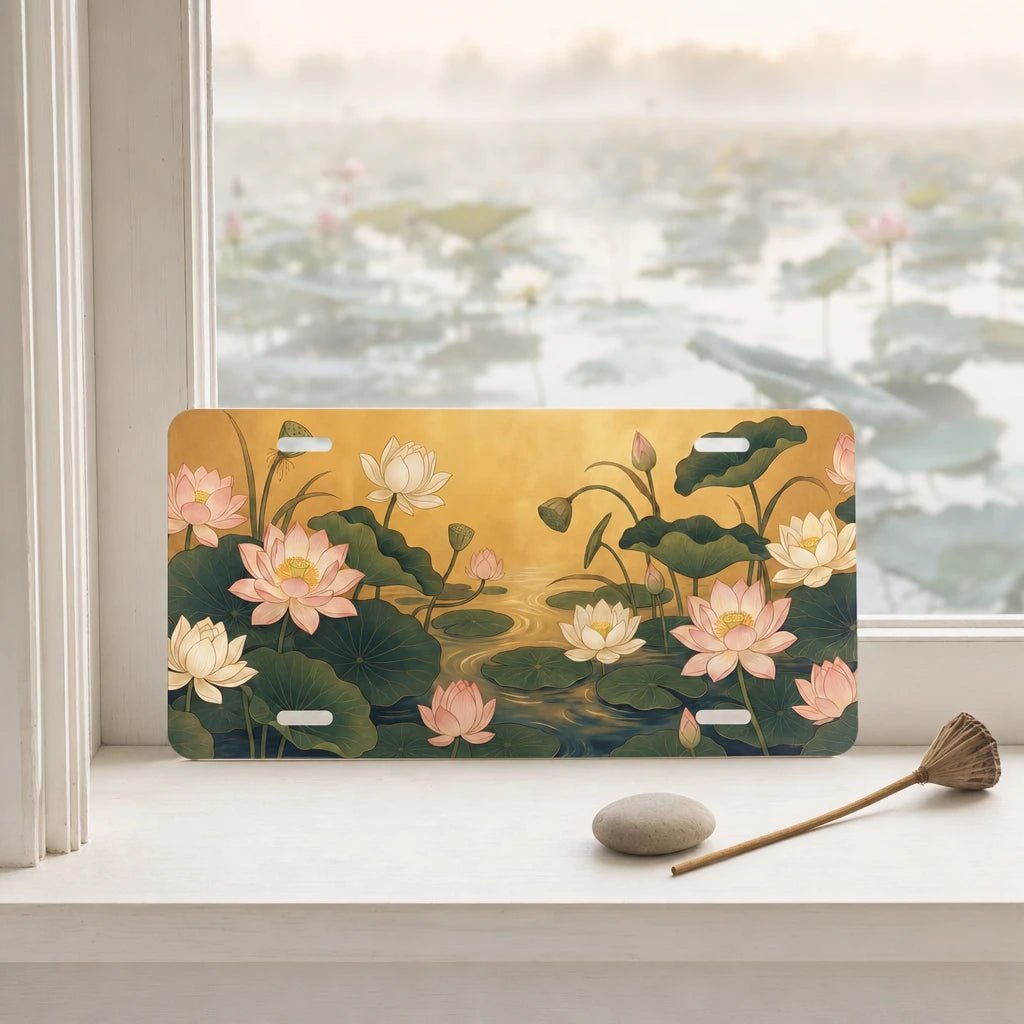 Lotus Pond Vanity Plate - Road Muse