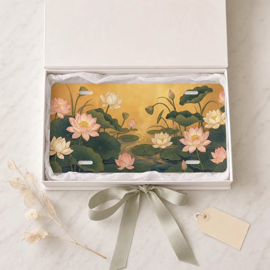 Lotus Pond Vanity Plate - Road Muse