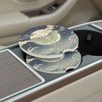 Luna Moth Moonlit Car Coasters Set - Road Muse