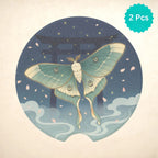 Luna Moth Soapstone Car Coasters Set - Road Muse
