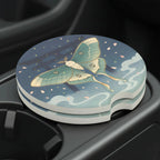 Luna Moth Soapstone Car Coasters Set - Road Muse