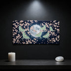 Luna Moths Cherry Blossoms Moonlit Vanity Plate - Road Muse