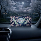 Luna Moths Cherry Blossoms Moonlit Vanity Plate - Road Muse