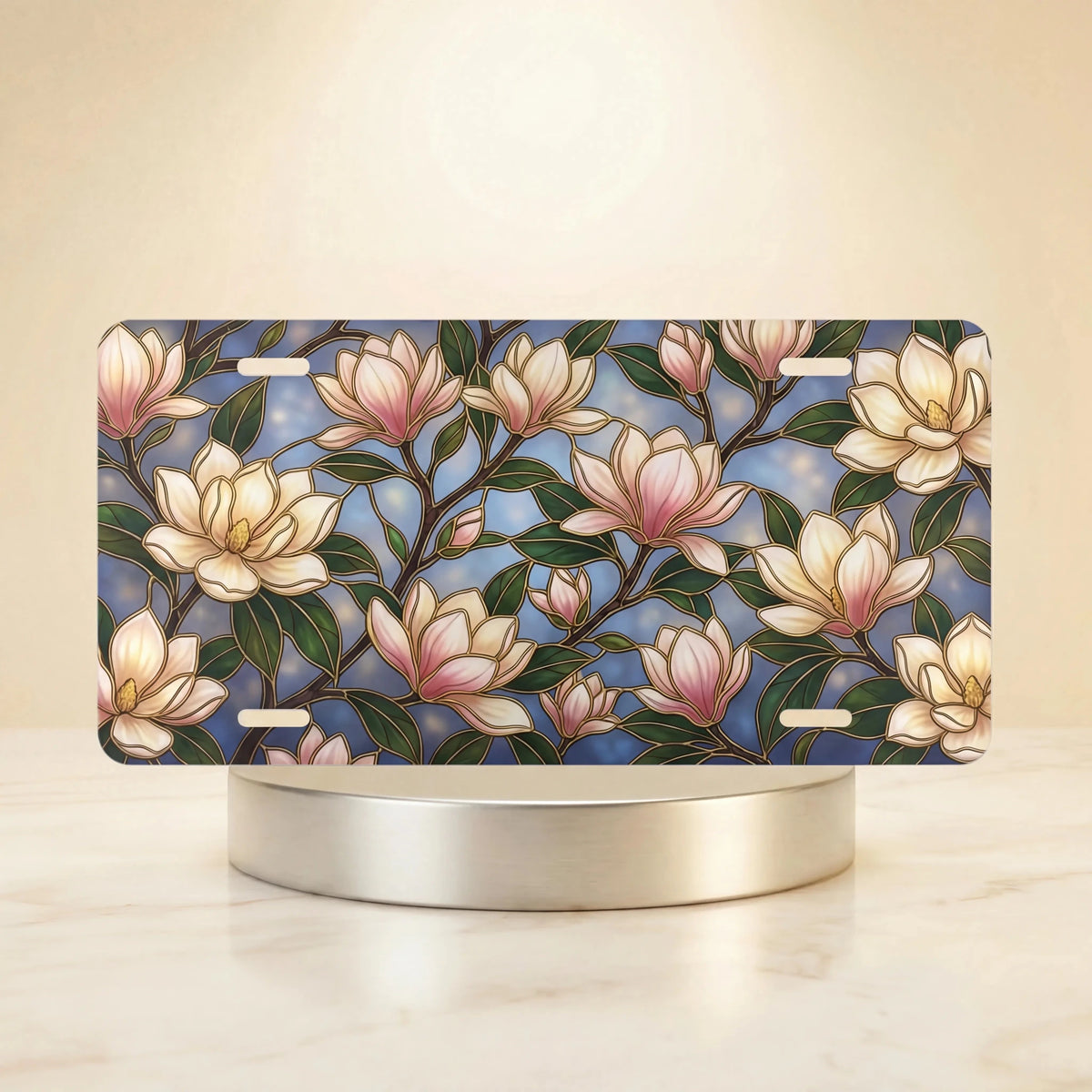 Magnolia Floral Vanity Plate - Road Muse