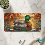 Mallard Duck Autumn Pond Vanity Plate - Road Muse