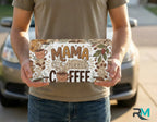 Mama Needs Coffee Neutral Floral Vanity Plate - Road Muse