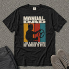 Manual Dad Vintage Mechanic Steering Wheel Tee - Road Muse