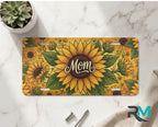 Sunflower Mom Vanity Plate