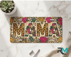Mama Leopard Tropical Floral Vanity Plate