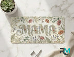 mom life vanity plate on marble surface — simple clean decorative license plate