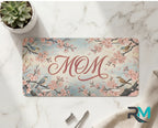 Mom Cherry Blossom Birds Vanity Plate