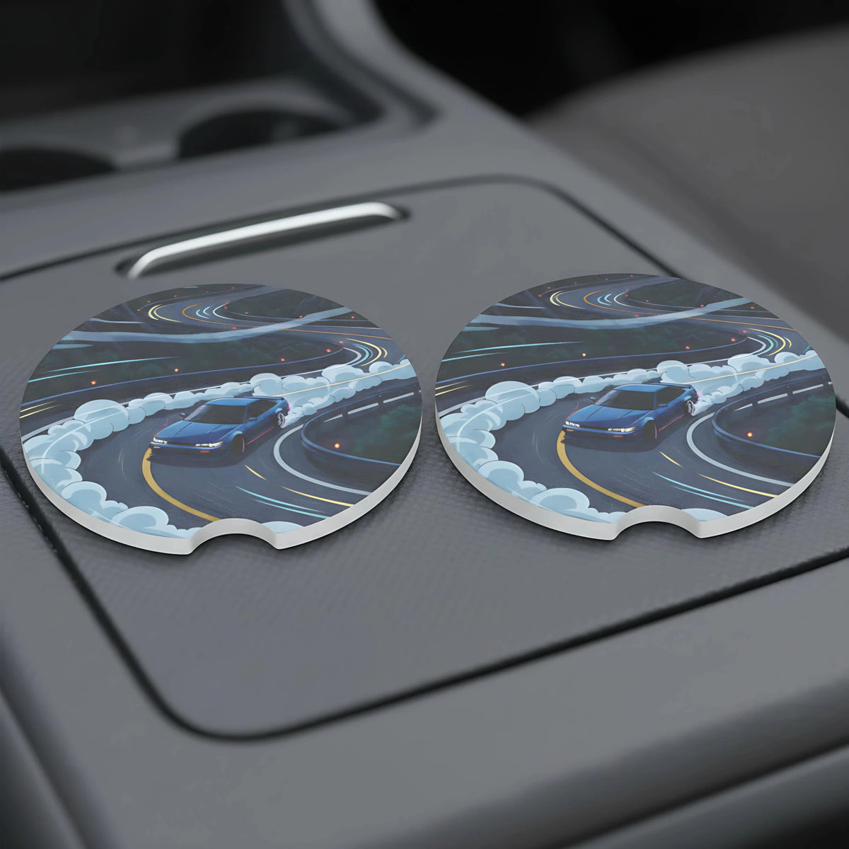 Midnight Drift Car Coasters Set - Road Muse
