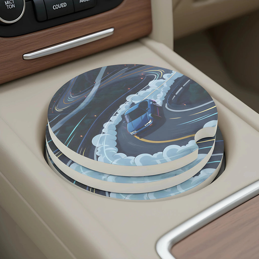 Midnight Drift Car Coasters Set - Road Muse