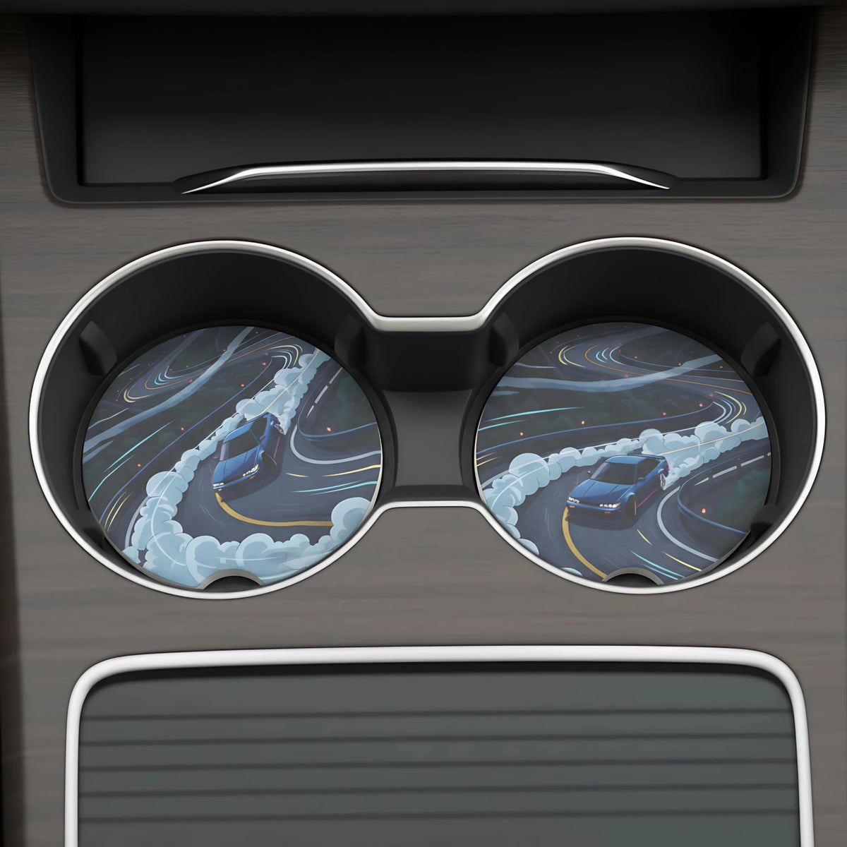 Midnight Drift Car Coasters Set - Road Muse